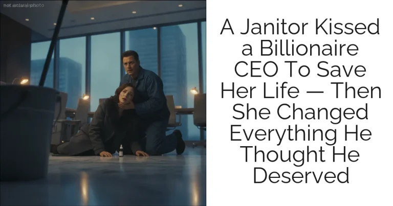A Janitor Kissed a Billionaire CEO To Save Her Life — Then She Changed Everything He Thought He Deserved