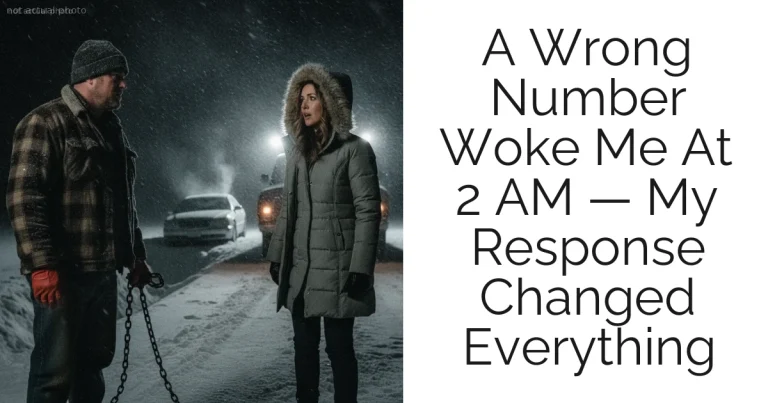 A Wrong Number Woke Me At 2 AM — My Response Changed Everything