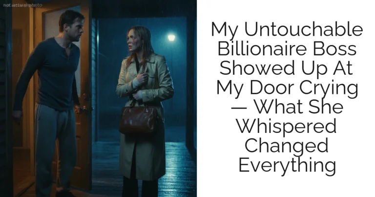 My Untouchable Billionaire Boss Showed Up At My Door Crying — What She Whispered Changed Everything