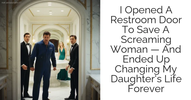 I Opened A Restroom Door To Save A Screaming Woman — And Ended Up Changing My Daughter's Life Forever