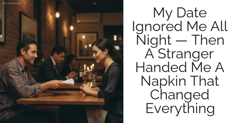 My Date Ignored Me All Night — Then A Stranger Handed Me A Napkin That Changed Everything