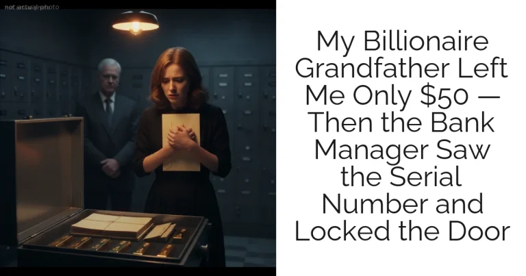 My Billionaire Grandfather Left Me Only $50 — Then the Bank Manager Saw the Serial Number and Locked the Door