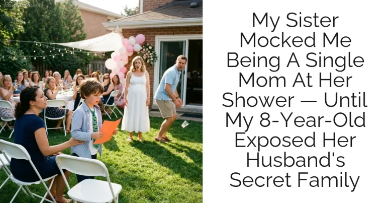My Sister Mocked Me Being A Single Mom At Her Shower — Until My 8-Year-Old Exposed Her Husband's Secret Family