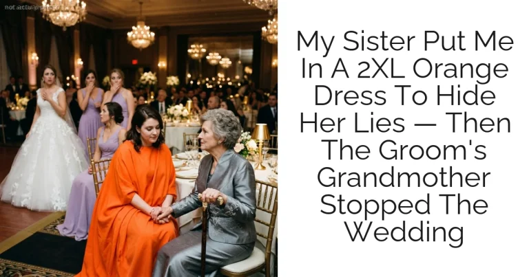 My Sister Put Me In A 2XL Orange Dress To Hide Her Lies — Then The Groom's Grandmother Stopped The Wedding