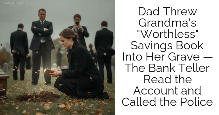 Dad Threw Grandma's "Worthless" Savings Book Into Her Grave — The Bank Teller Read the Account and Called the Police