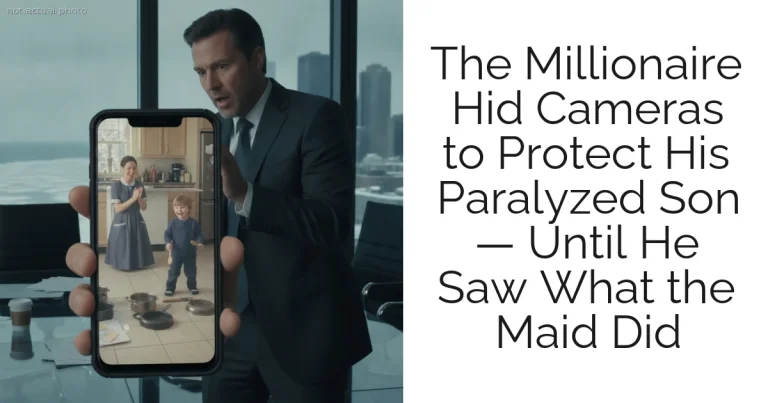 The Millionaire Hid Cameras to Protect His Paralyzed Son — Until He Saw What the Maid Did