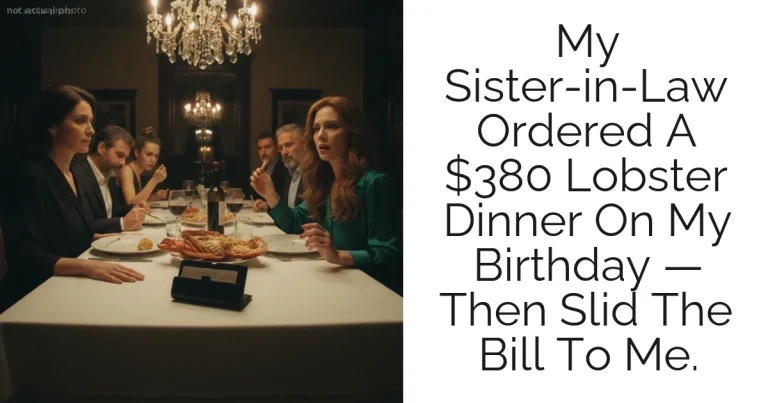 My Sister-in-Law Ordered A $380 Lobster Dinner On My Birthday — Then Slid The Bill To Me.