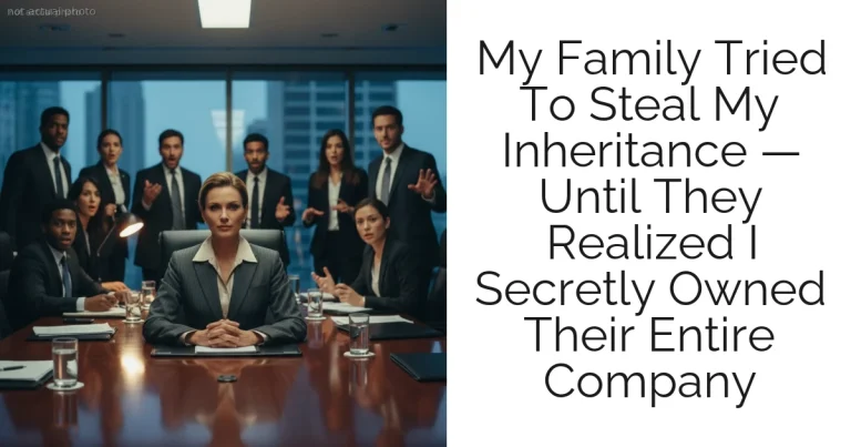 My Family Tried To Steal My Inheritance — Until They Realized I Secretly Owned Their Entire Company
