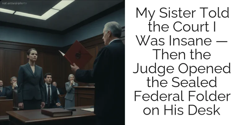 My Sister Told the Court I Was Insane — Then the Judge Opened the Sealed Federal Folder on His Desk