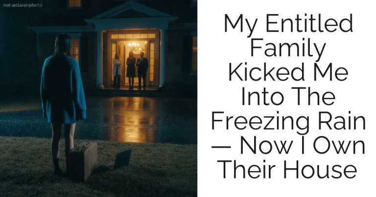 My Entitled Family Kicked Me Into The Freezing Rain — Now I Own Their House