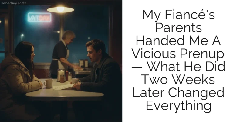 My Fiancé's Parents Handed Me A Vicious Prenup — What He Did Two Weeks Later Changed Everything