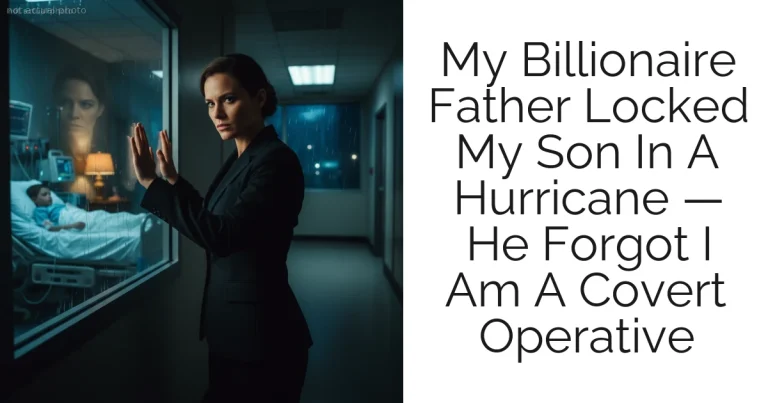 My Billionaire Father Locked My Son In A Hurricane — He Forgot I Am A Covert Operative