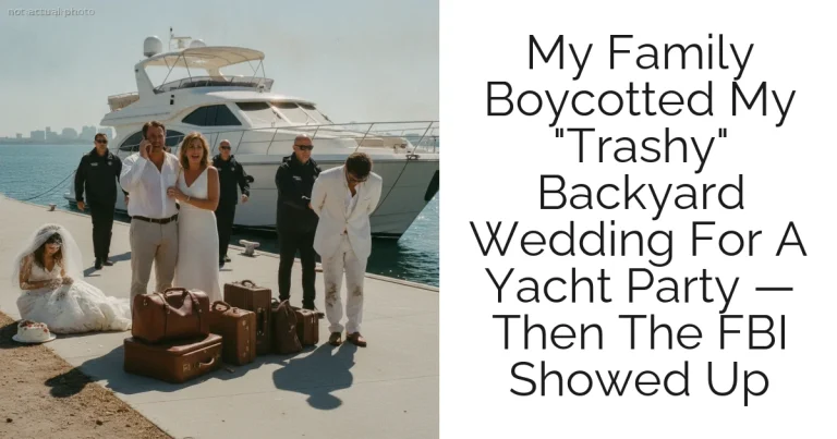 My Family Boycotted My "Trashy" Backyard Wedding For A Yacht Party — Then The FBI Showed Up