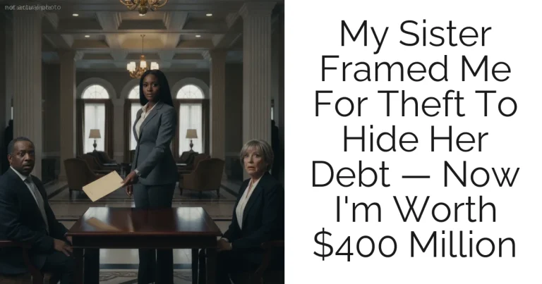 My Sister Framed Me For Theft To Hide Her Debt — Now I'm Worth $400 Million