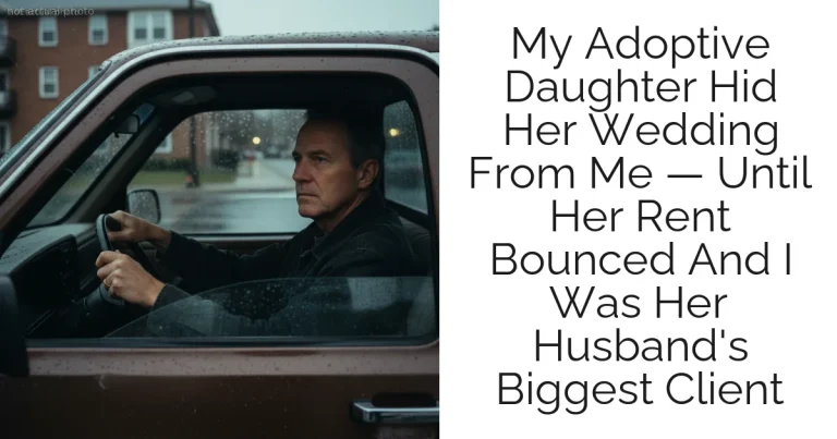 My Adoptive Daughter Hid Her Wedding From Me — Until Her Rent Bounced And I Was Her Husband's Biggest Client