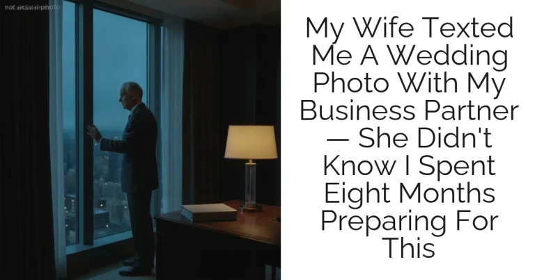 My Wife Texted Me A Wedding Photo With My Business Partner — She Didn't Know I Spent Eight Months Preparing For This