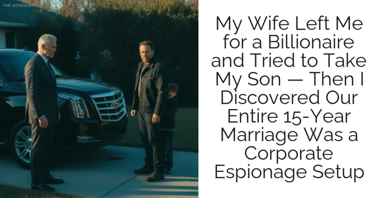 My Wife Left Me for a Billionaire and Tried to Take My Son — Then I Discovered Our Entire 15-Year Marriage Was a Corporate Espionage Setup