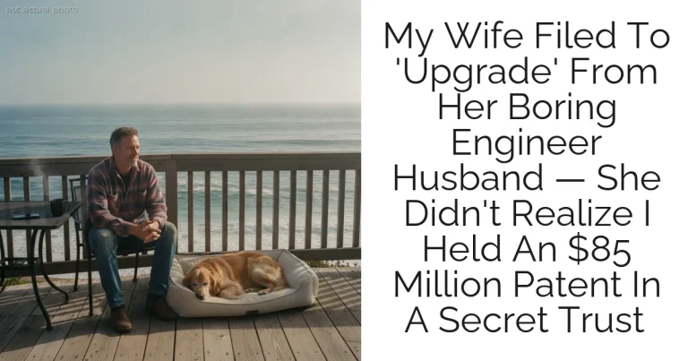 My Wife Filed To 'Upgrade' From Her Boring Engineer Husband — She Didn't Realize I Held An $85 Million Patent In A Secret Trust