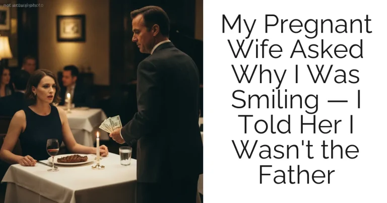 My Pregnant Wife Asked Why I Was Smiling — I Told Her I Wasn't the Father
