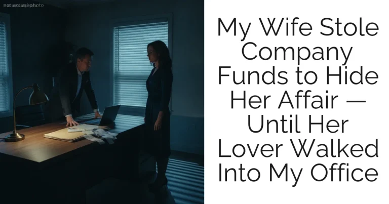 My Wife Stole Company Funds to Hide Her Affair — Until Her Lover Walked Into My Office
