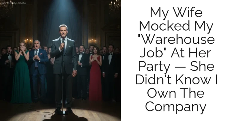 My Wife Mocked My "Warehouse Job" At Her Party — She Didn't Know I Own The Company