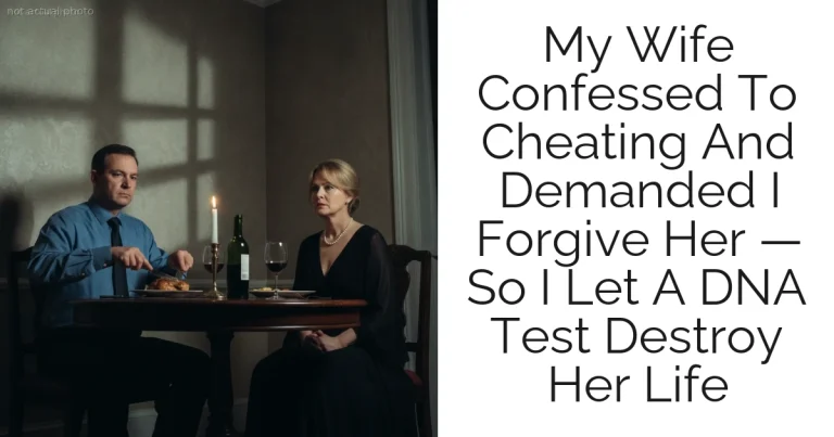 My Wife Confessed To Cheating And Demanded I Forgive Her — So I Let A DNA Test Destroy Her Life