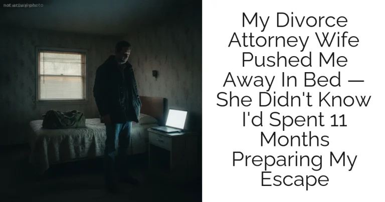 My Divorce Attorney Wife Pushed Me Away In Bed — She Didn't Know I'd Spent 11 Months Preparing My Escape