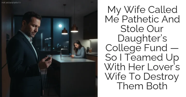 My Wife Called Me Pathetic And Stole Our Daughter’s College Fund — So I Teamed Up With Her Lover’s Wife To Destroy Them Both