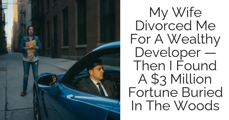 My Wife Divorced Me For A Wealthy Developer — Then I Found A $3 Million Fortune Buried In The Woods