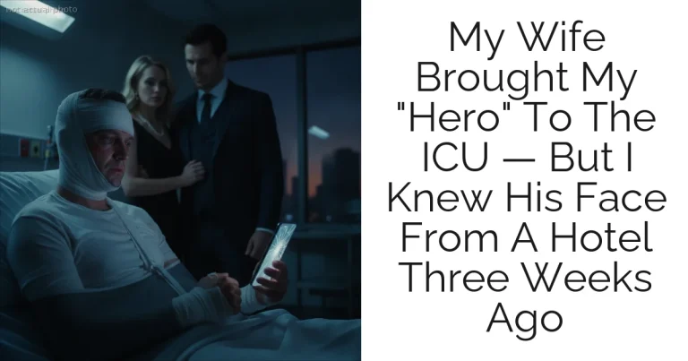 My Wife Brought My "Hero" To The ICU — But I Knew His Face From A Hotel Three Weeks Ago