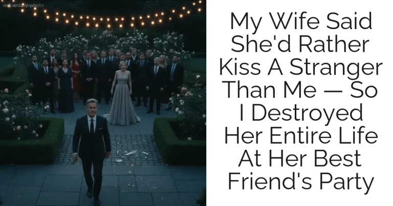 My Wife Said She'd Rather Kiss A Stranger Than Me — So I Destroyed Her Entire Life At Her Best Friend's Party