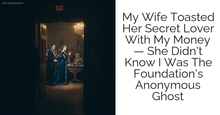 My Wife Toasted Her Secret Lover With My Money — She Didn't Know I Was The Foundation's Anonymous Ghost