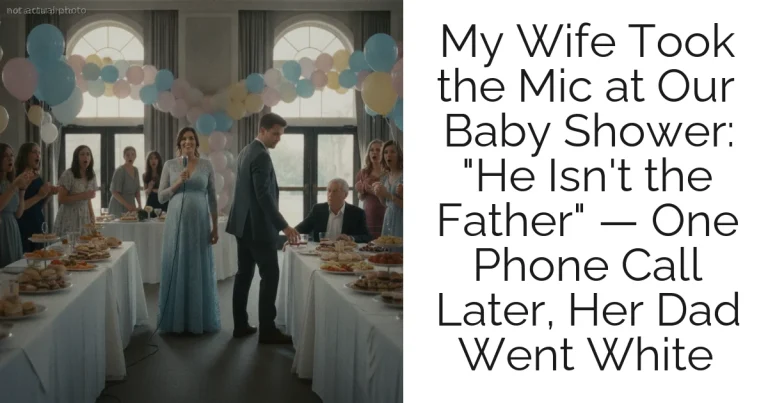 My Wife Took the Mic at Our Baby Shower: "He Isn't the Father" — One Phone Call Later, Her Dad Went White