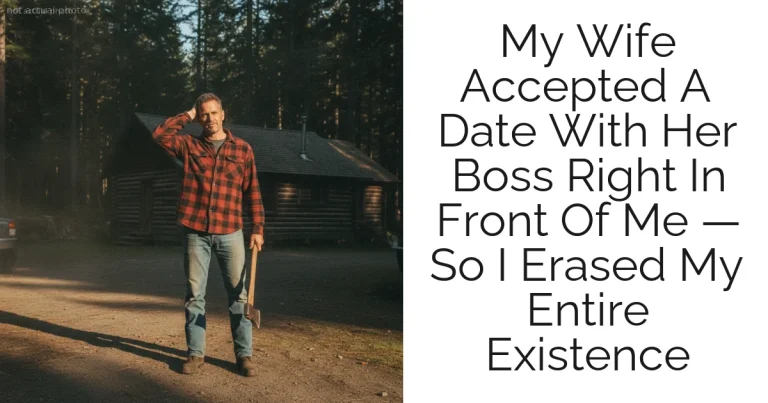 My Wife Accepted A Date With Her Boss Right In Front Of Me — So I Erased My Entire Existence