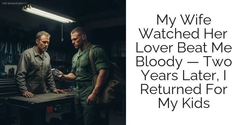 My Wife Watched Her Lover Beat Me Bloody — Two Years Later, I Returned For My Kids