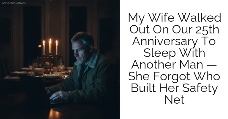 My Wife Walked Out On Our 25th Anniversary To Sleep With Another Man — She Forgot Who Built Her Safety Net