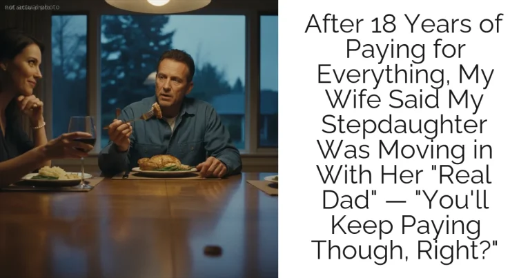 After 18 Years of Paying for Everything, My Wife Said My Stepdaughter Was Moving in With Her "Real Dad" — "You'll Keep Paying Though, Right?"