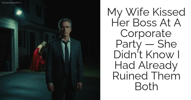 My Wife Kissed Her Boss At A Corporate Party — She Didn't Know I Had Already Ruined Them Both