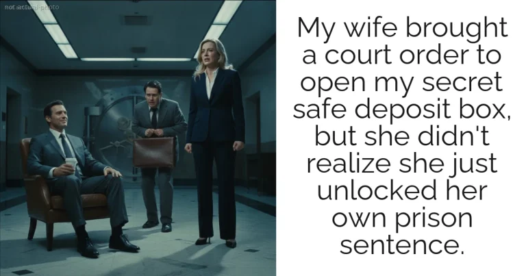 My wife brought a court order to open my secret safe deposit box, but she didn't realize she just unlocked her own prison sentence.
