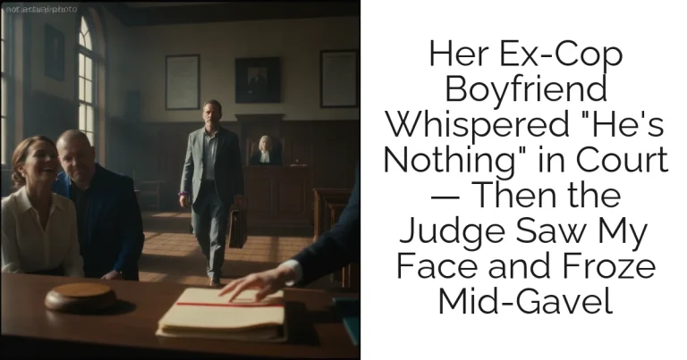 Her Ex-Cop Boyfriend Whispered "He's Nothing" in Court — Then the Judge Saw My Face and Froze Mid-Gavel