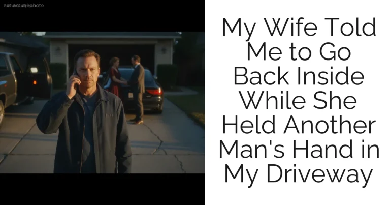 My Wife Told Me to Go Back Inside While She Held Another Man's Hand in My Driveway