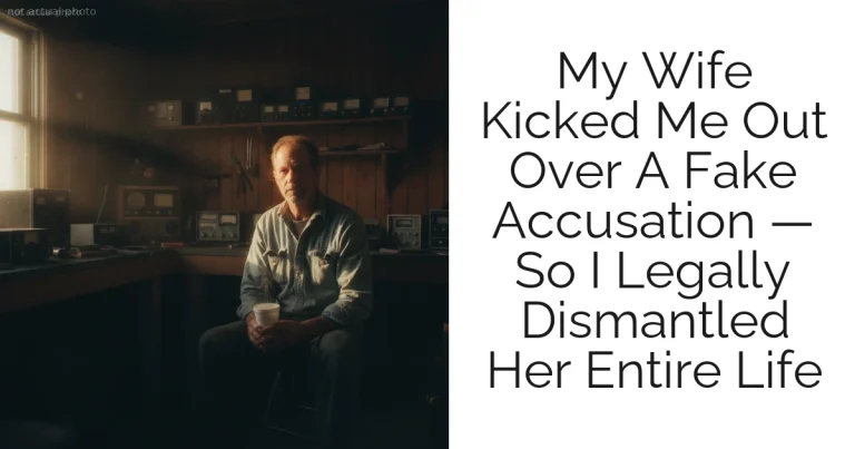 My Wife Kicked Me Out Over A Fake Accusation — So I Legally Dismantled Her Entire Life