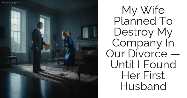 My Wife Planned To Destroy My Company In Our Divorce — Until I Found Her First Husband
