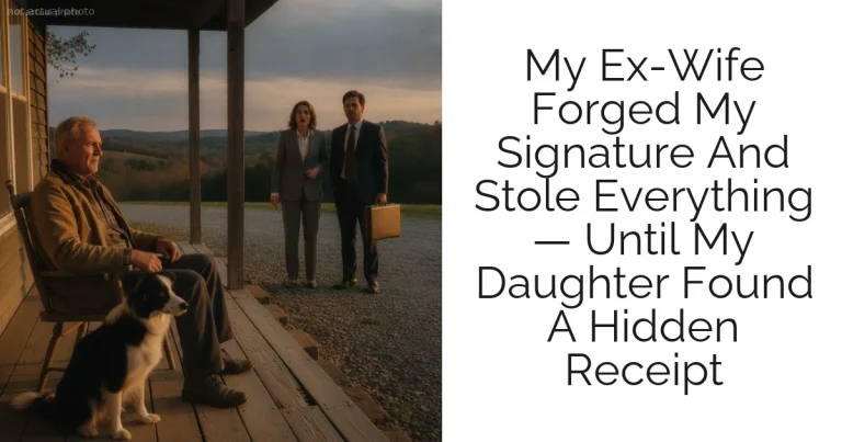 My Ex-Wife Forged My Signature And Stole Everything — Until My Daughter Found A Hidden Receipt
