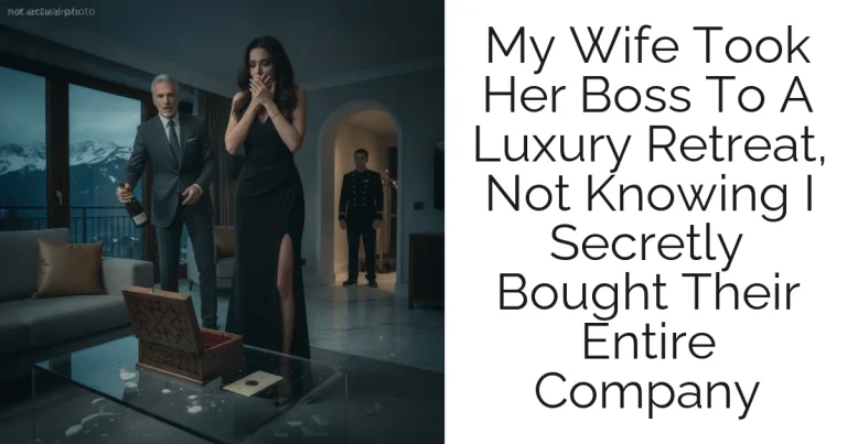 My Wife Took Her Boss To A Luxury Retreat, Not Knowing I Secretly Bought Their Entire Company