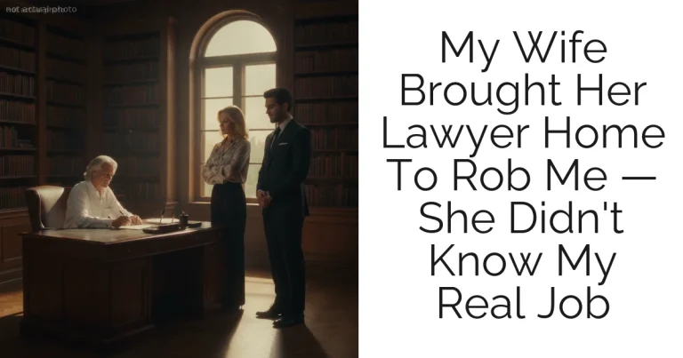 My Wife Brought Her Lawyer Home To Rob Me — She Didn't Know My Real Job