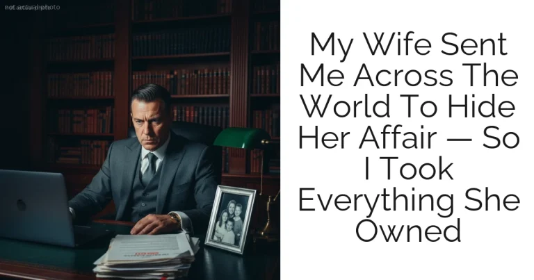 My Wife Sent Me Across The World To Hide Her Affair — So I Took Everything She Owned