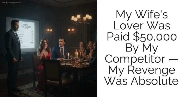 My Wife's Lover Was Paid $50,000 By My Competitor — My Revenge Was Absolute