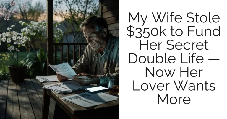 My Wife Stole $350k to Fund Her Secret Double Life — Now Her Lover Wants More