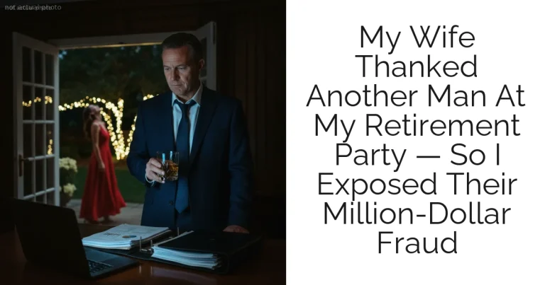 My Wife Thanked Another Man At My Retirement Party — So I Exposed Their Million-Dollar Fraud
